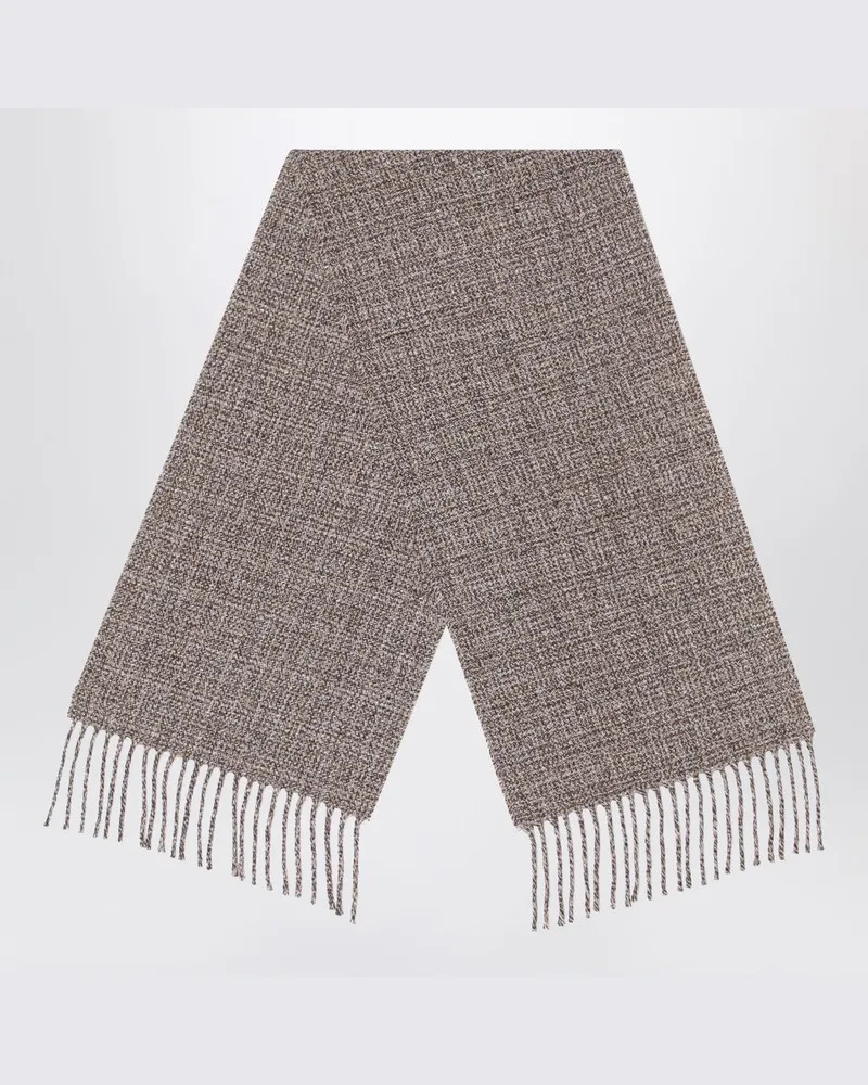 Loro Piana Schal Moulin aus braunem Tweed Braun
