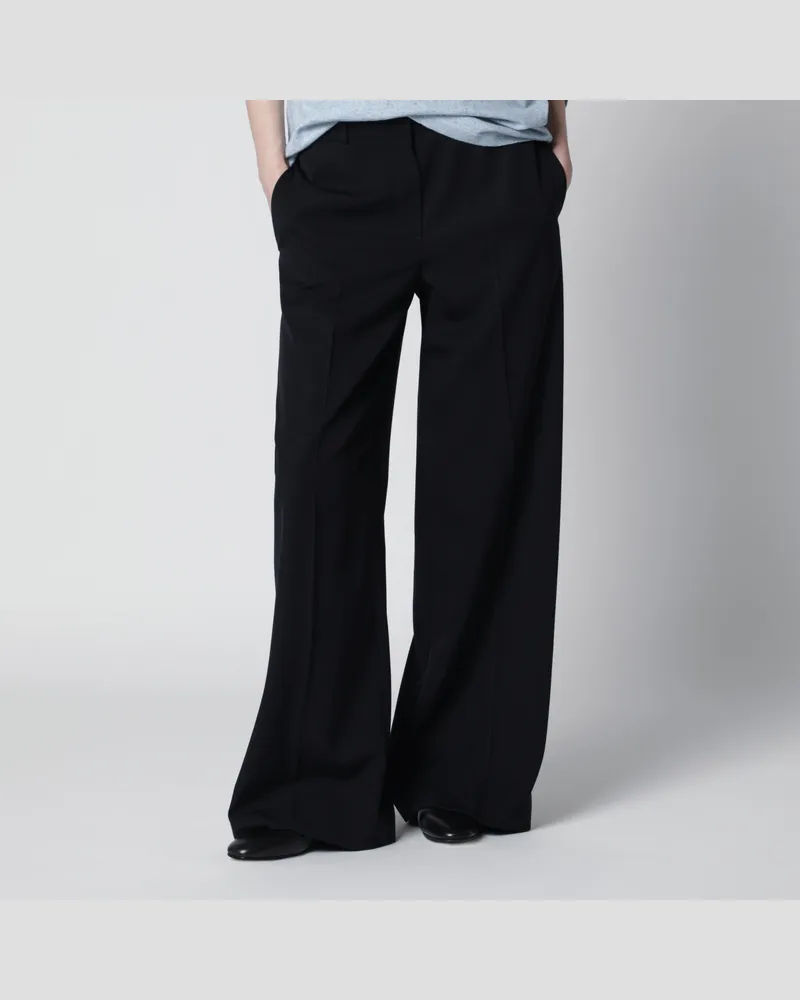 The Row Dender Hose aus Wollgabardine in Dunkelblau Blue