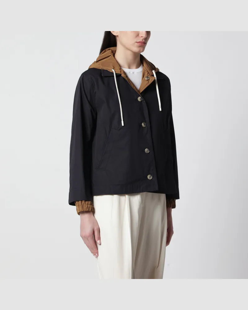 Herno Wendbare Jacke Blau/Karamell aus Baumwollgabardine Blue