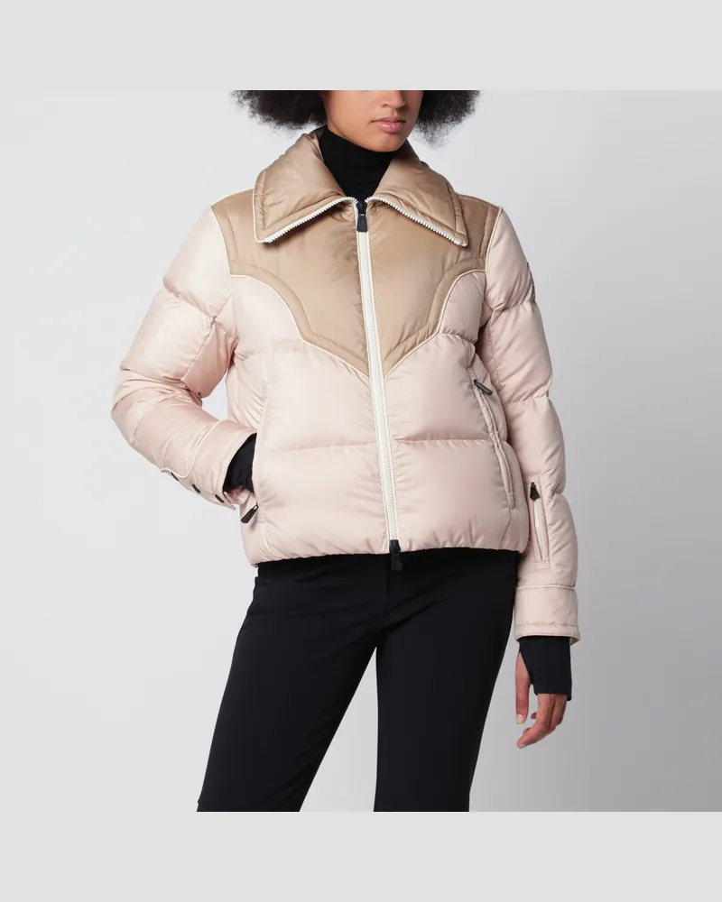 Moncler Rosafarbene Blainville Skijacke mit Daunenfüllung Beige