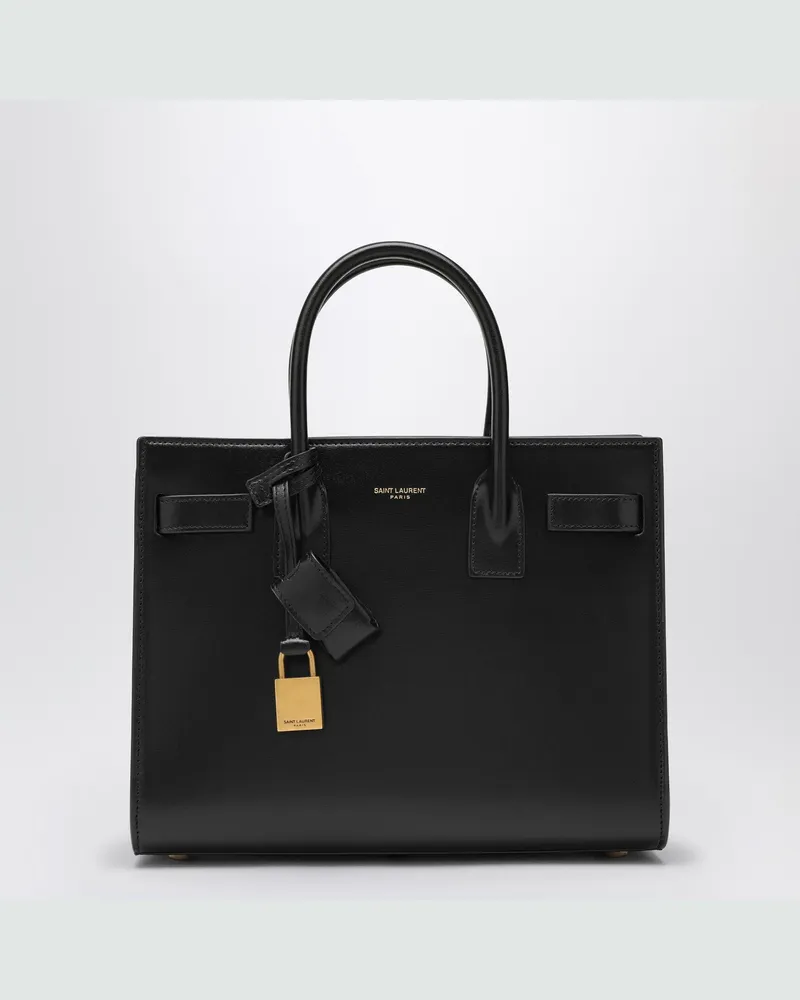 Saint Laurent Sac de Jour Babytasche aus schwarzem Leder Black