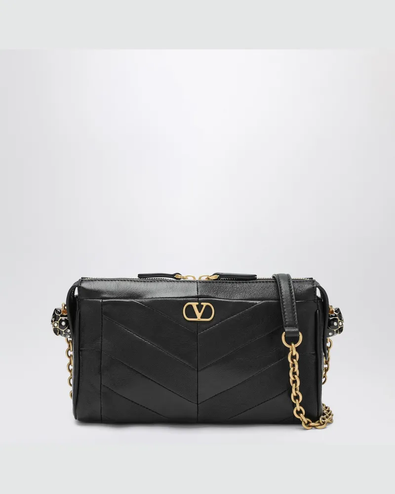 Valentino Garavani Kleine schwarze Panthea Umhängetasche Black