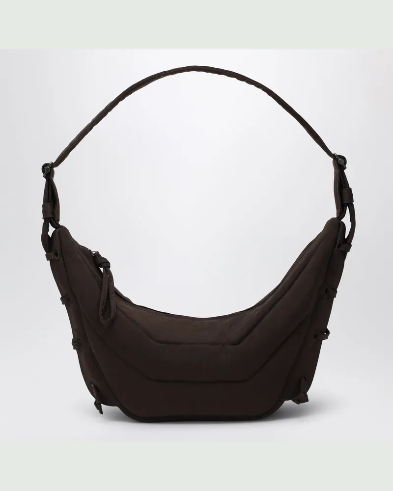 Christophe Lemaire Kleine Soft Game Tasche aus wasserabweisendem braunem Nylon Brown