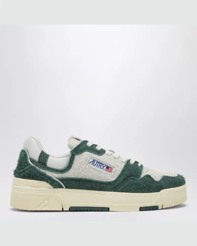 AUTRY Sneaker CLC aus Wildleder und Mesh weiß/flaschengrün 