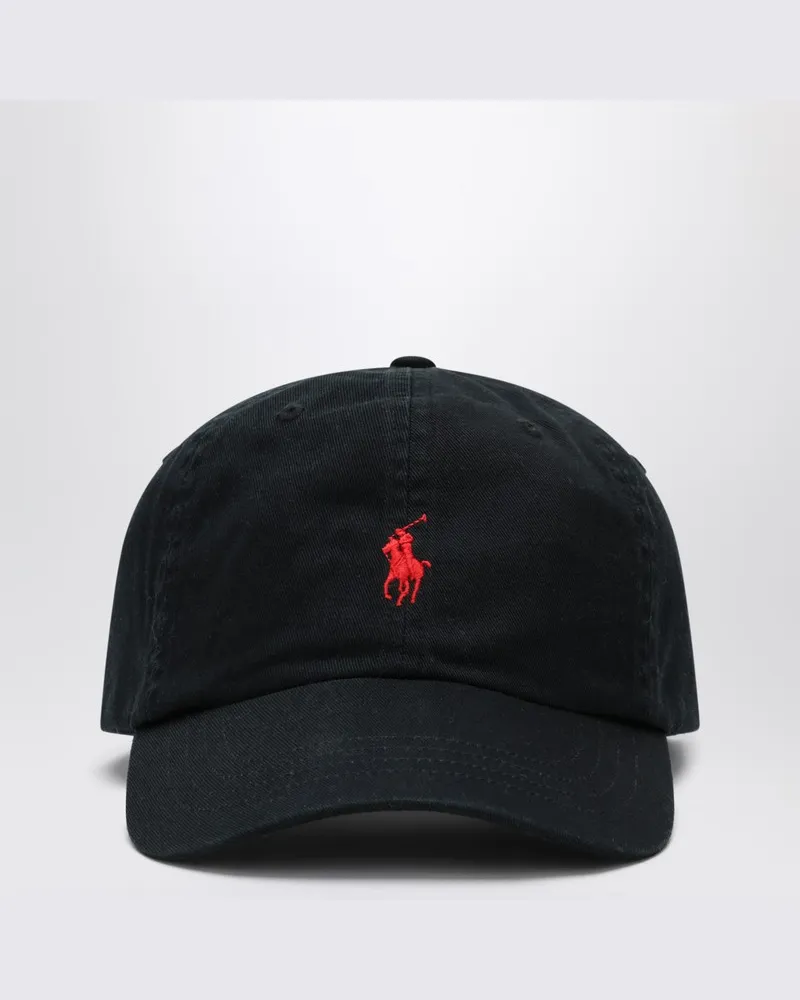 Ralph Lauren Schwarze Baseballkappe mit Logo Schwarz