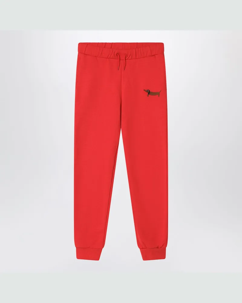 Mini Rodini Jogginghose aus roter Bio-Baumwolle Red