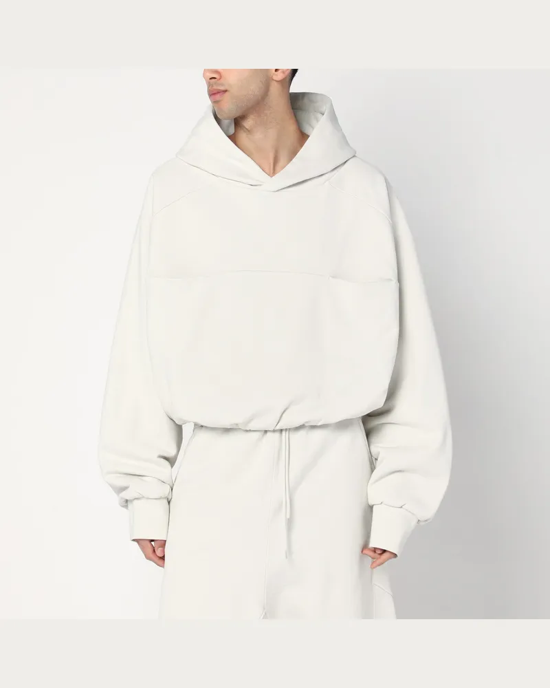 Entire Studios Elfenbeinfarbener Hoodie aus Baumwolle 