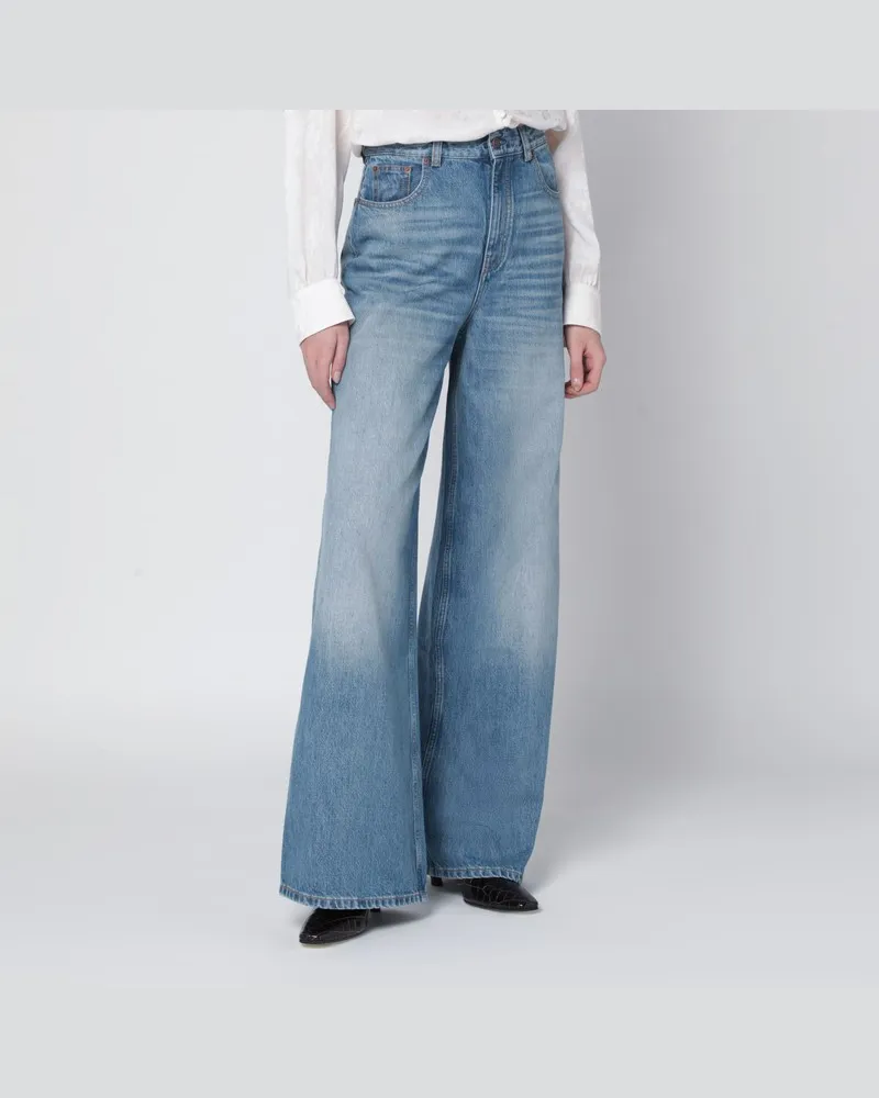 Chloé Dream Jeans in Blau, hohe Taille, weites Bein Blau