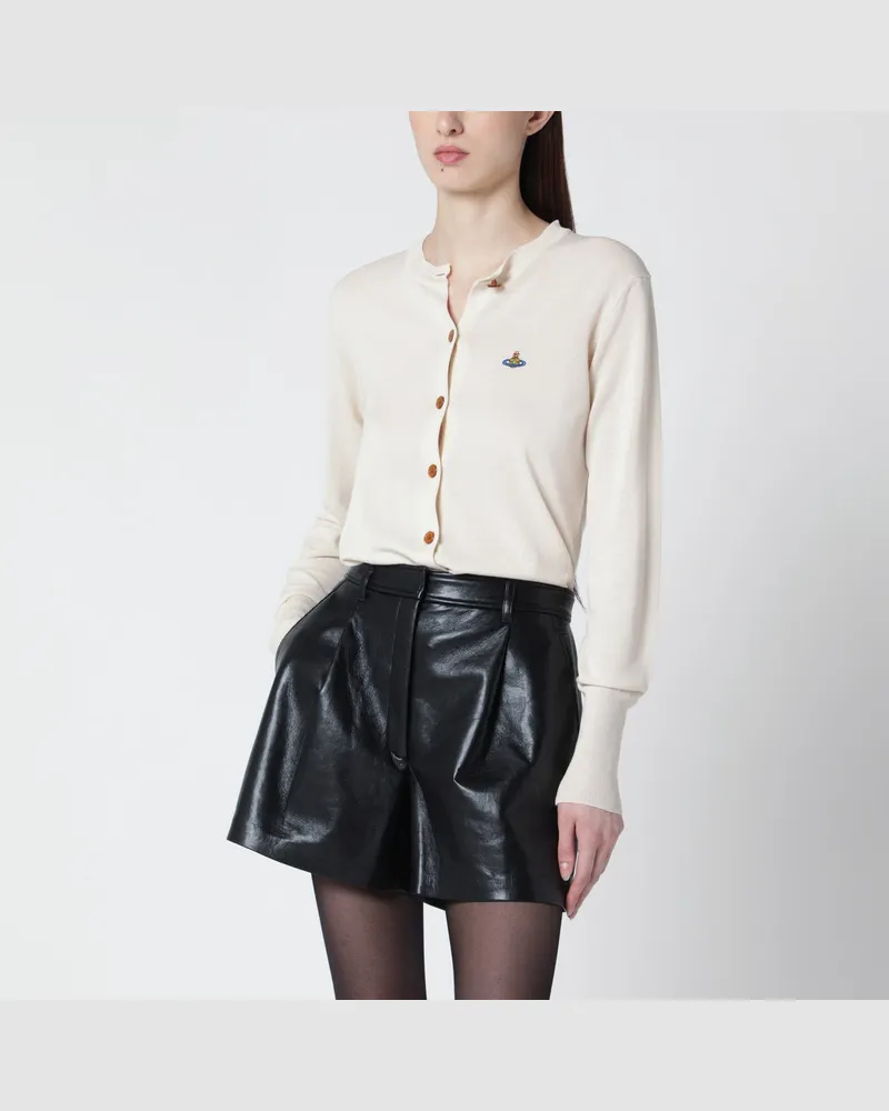 Vivienne Westwood Cremefarbener Baumwoll-Cardigan Beige