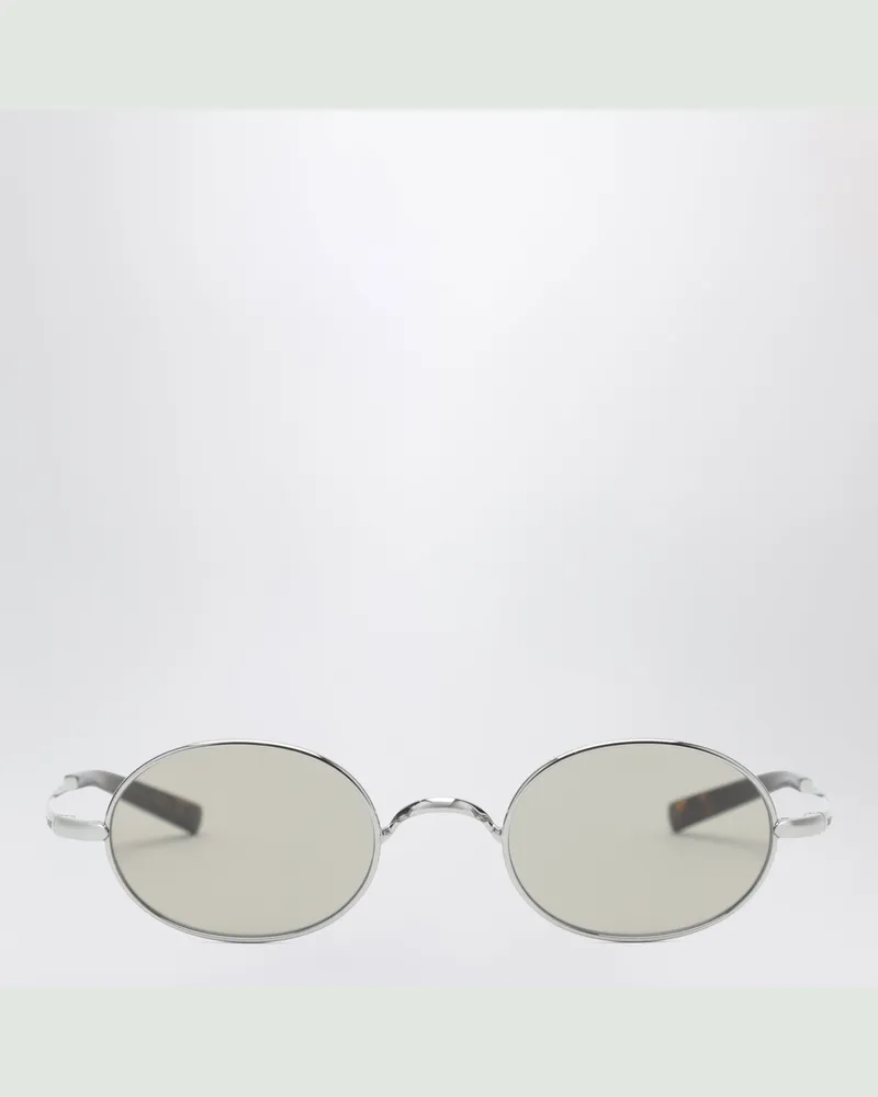 Saint Laurent Runde Sonnenbrille SL 948 T silbern aus Titan Metal