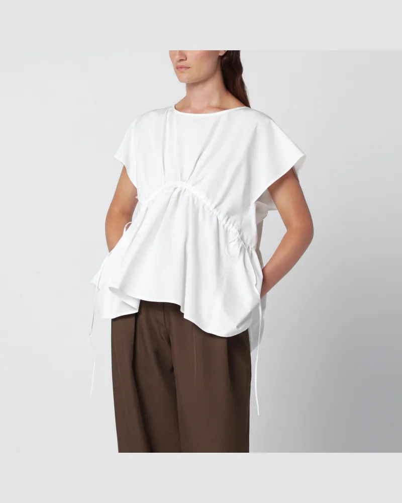 Max Mara Weiße Baumwollpopeline-Bluse White