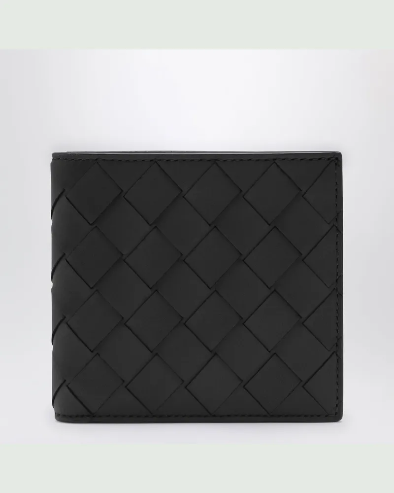 Bottega Veneta Schwarzes Intrecciato-Portemonnaie Black