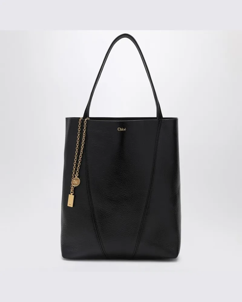 Chloé Spin chwarz mittelgroße Tote Bag Schwarz