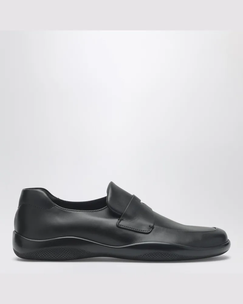 Prada Toblach Loafer aus schwarzem Leder 