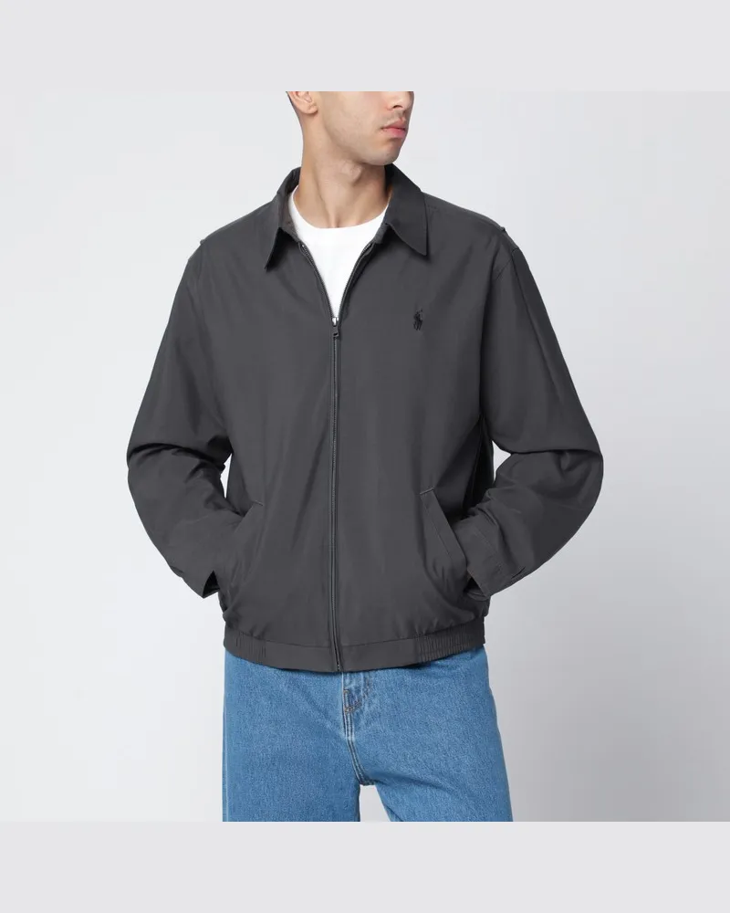 Ralph Lauren Hemdjacke mit Reißverschluss in Dunkelgrau Grau
