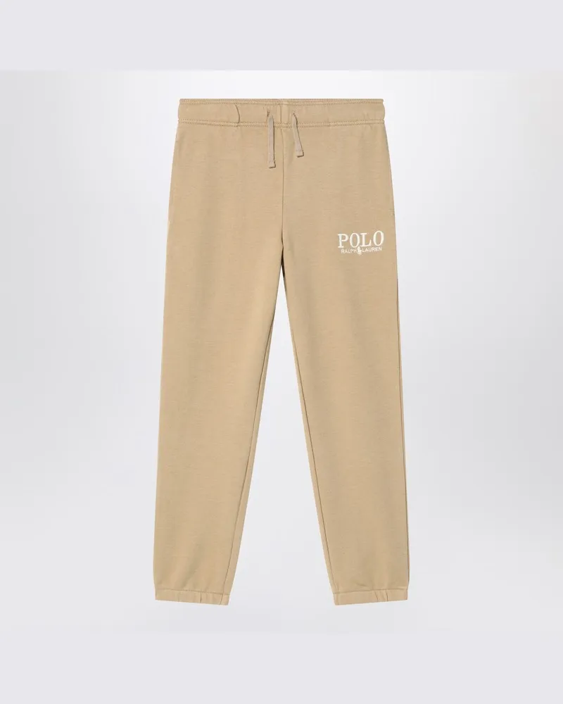 Ralph Lauren Beigefarbene Jogginghose aus Baumwolle mit Logo Beige