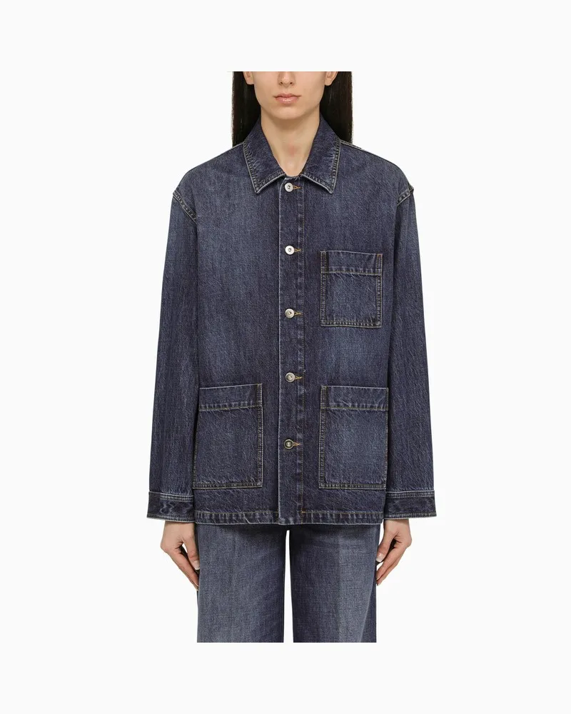 Bottega Veneta Mittelblaue Jeansjacke aus Denim Blau