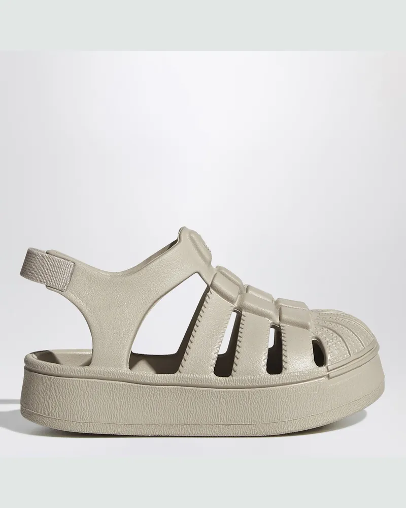 adidas Beigefarbene Superstar-Sandalen Grey