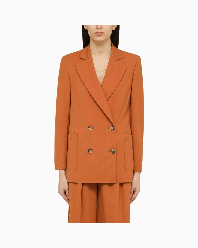 Harris Wharf London Zweireihige terrakottafarbene Jacke Orange