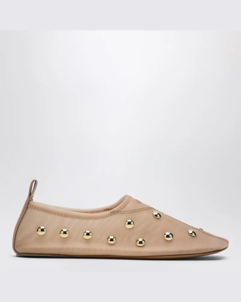 Chloé Rita Blushy Beige Ballerinas aus transparentem Mesh Beige