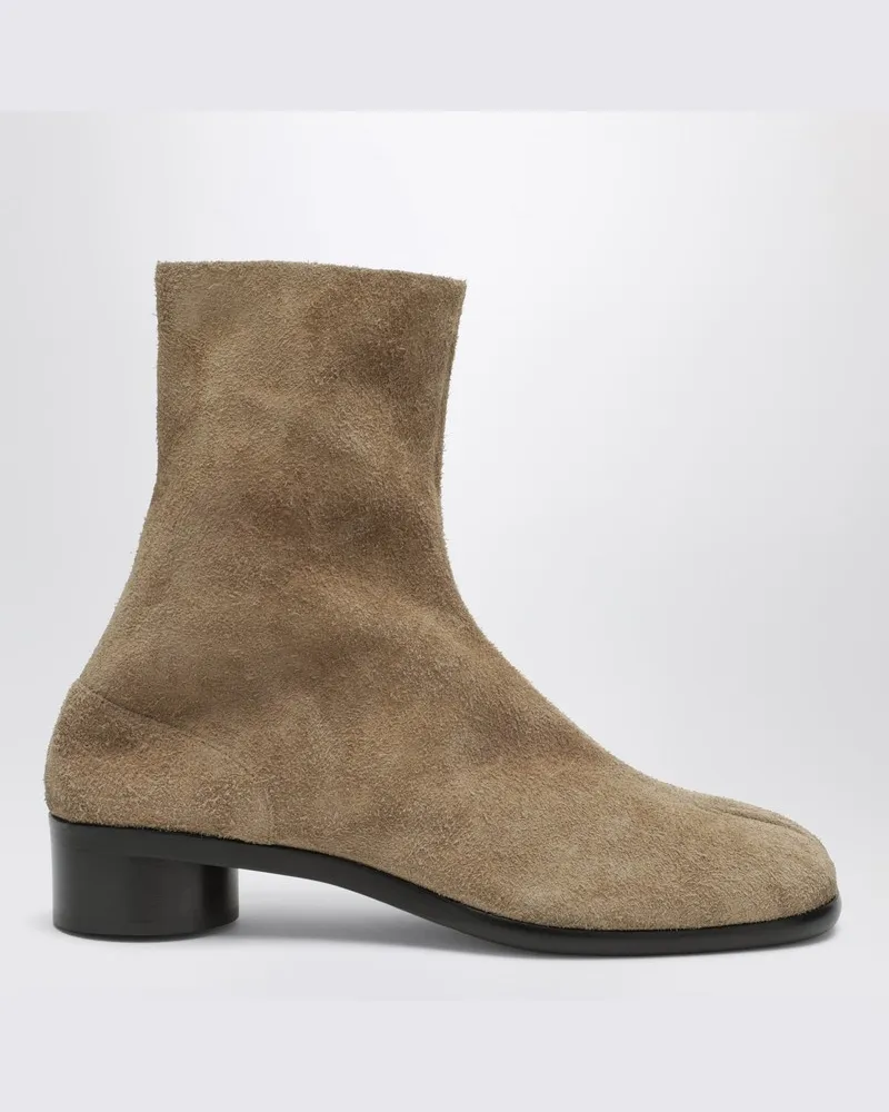 Maison Margiela Beige Wildleder Tabi Stiefeletten Braun