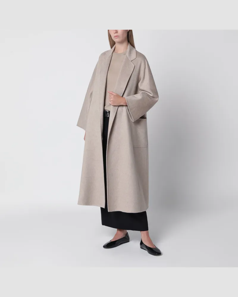 Max Mara Ludmilla Icon Mantel aus Kaschmir in Sandfarbe Beige