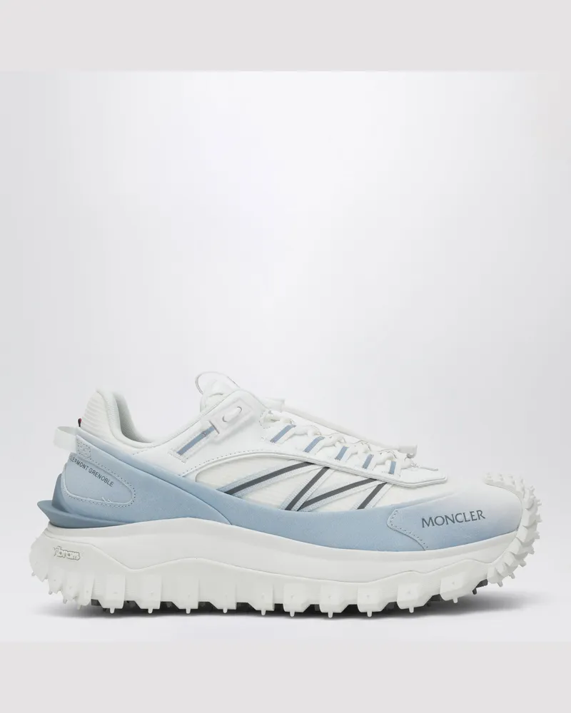 Moncler Trailgrip Sneakers weiß/hellblau mit Vibram Megagrip-Sohle White