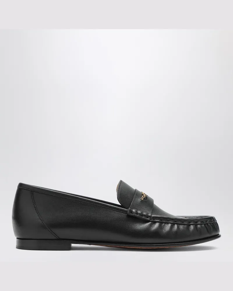 Chloé Schwarze Lederloafer Black