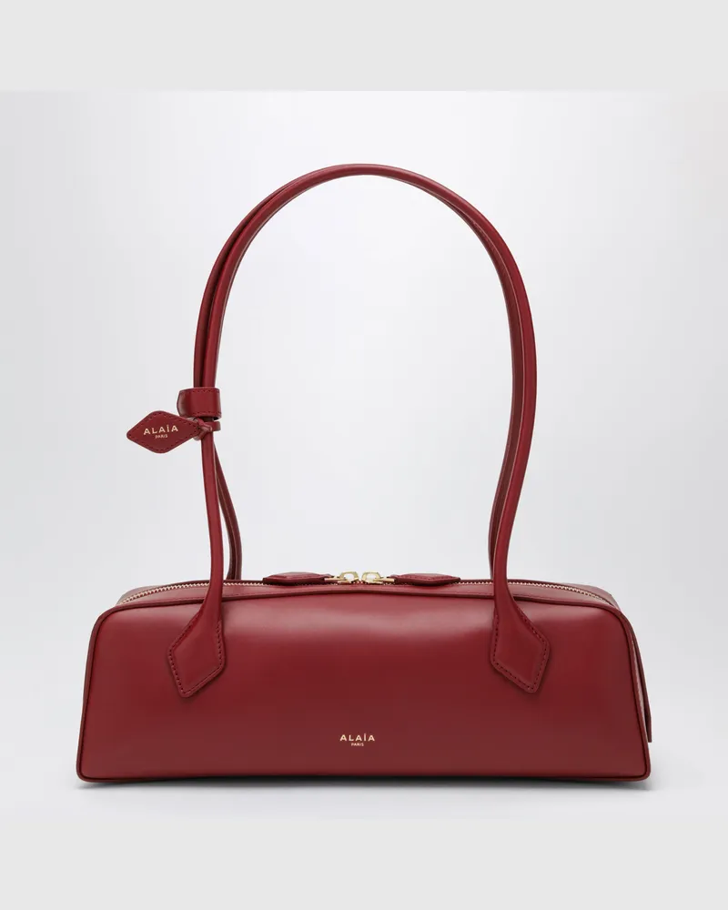 Alaïa Mittelgroße Le Teckel Schultertasche in Rot Brown