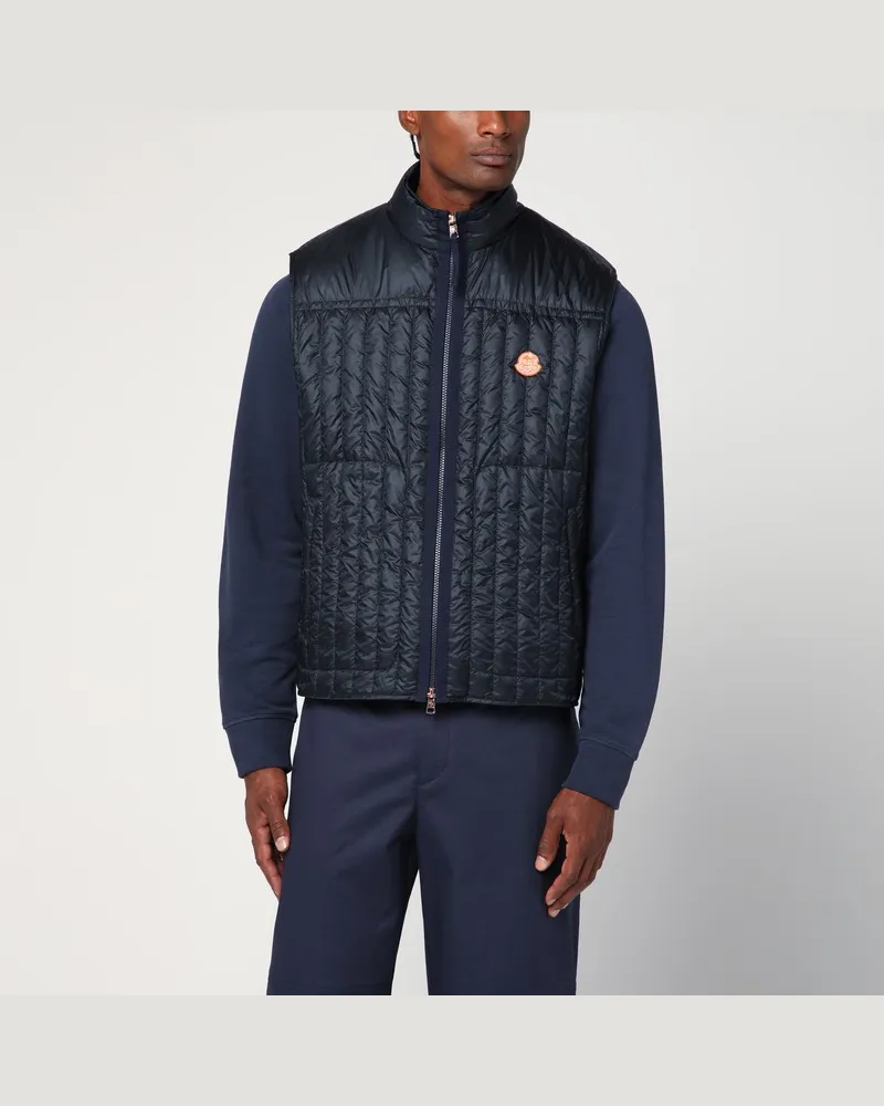Moncler Tangerine-Steppweste in Blau aus Nylon Blau