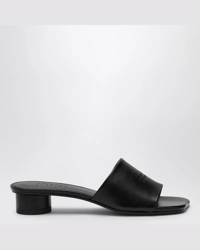Maison Margiela Schwarze Anatomic Sandalen mit niedrigem Absatz Black