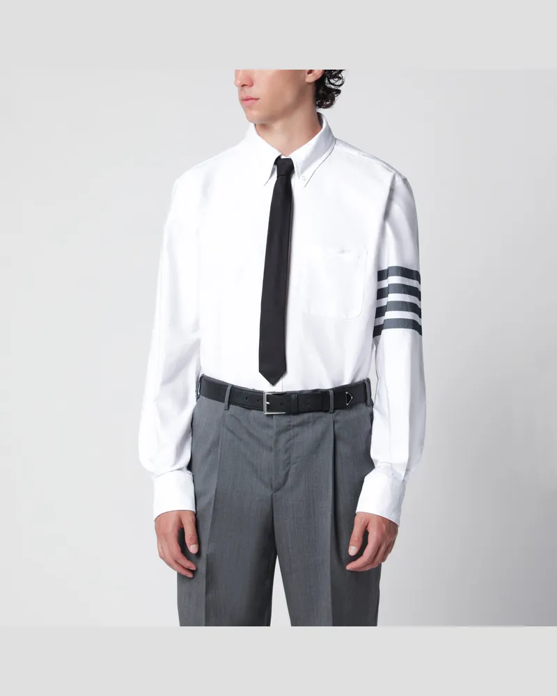 Thom Browne Weißes Button-down-Hemd aus Baumwolle White