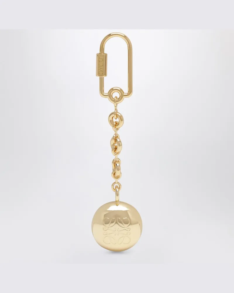 Loewe Pebble Schlüsselanhänger mit goldenem Anagram-Logo Metallisch