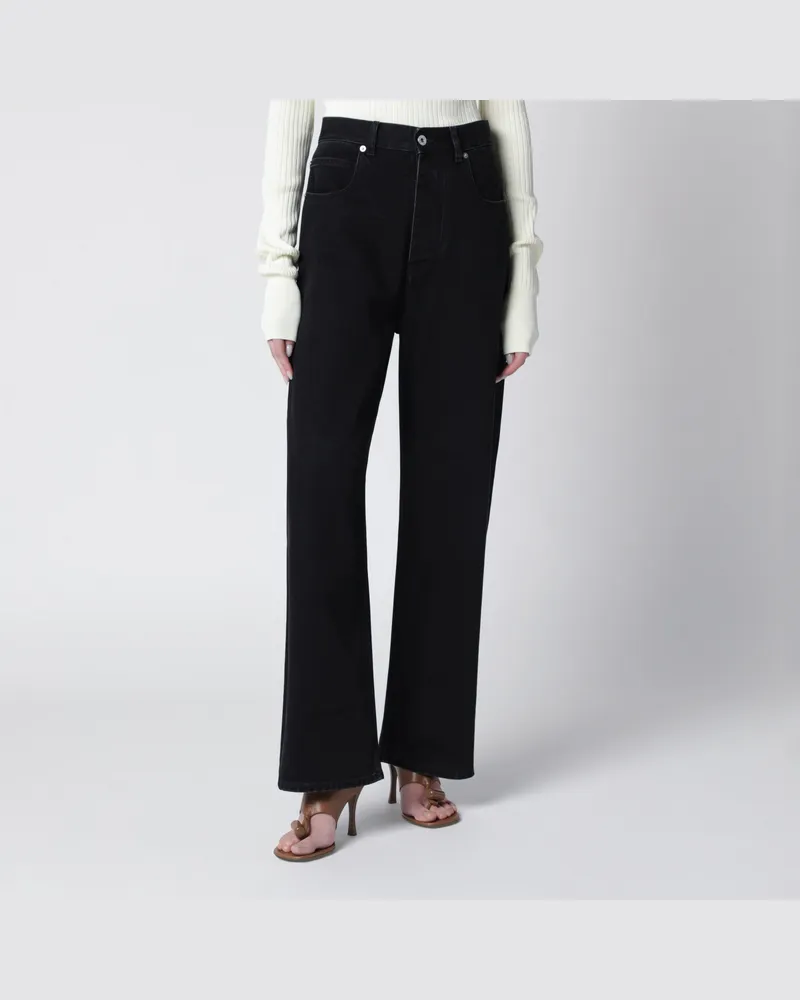 Bottega Veneta Jeans mit weitem Bein in verwaschenem Schwarz Black