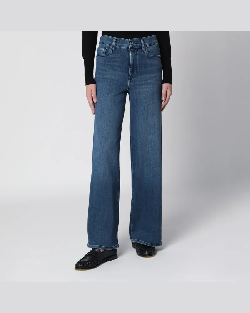 Frame Denim Le Slim Palazzo jeans in Aubade stretch denim Blue