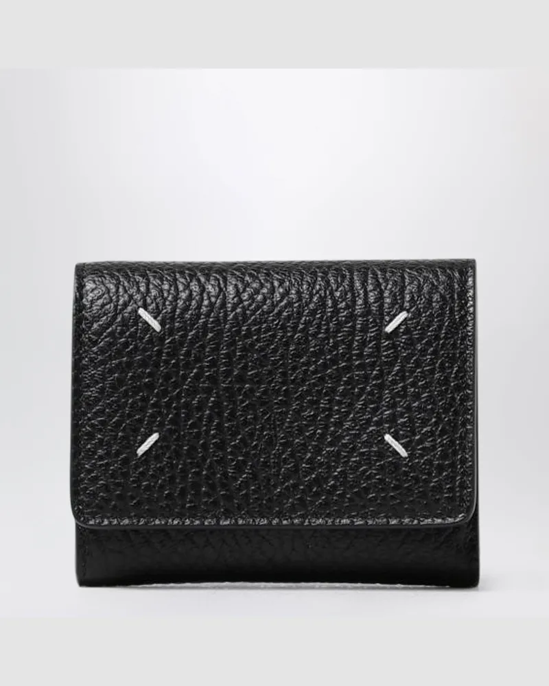 Maison Margiela Four Stitches Trifold Geldbörse schwarz Black