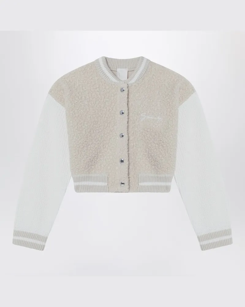 Givenchy Creme/Beige Bomberjacke mit Logo Weiß