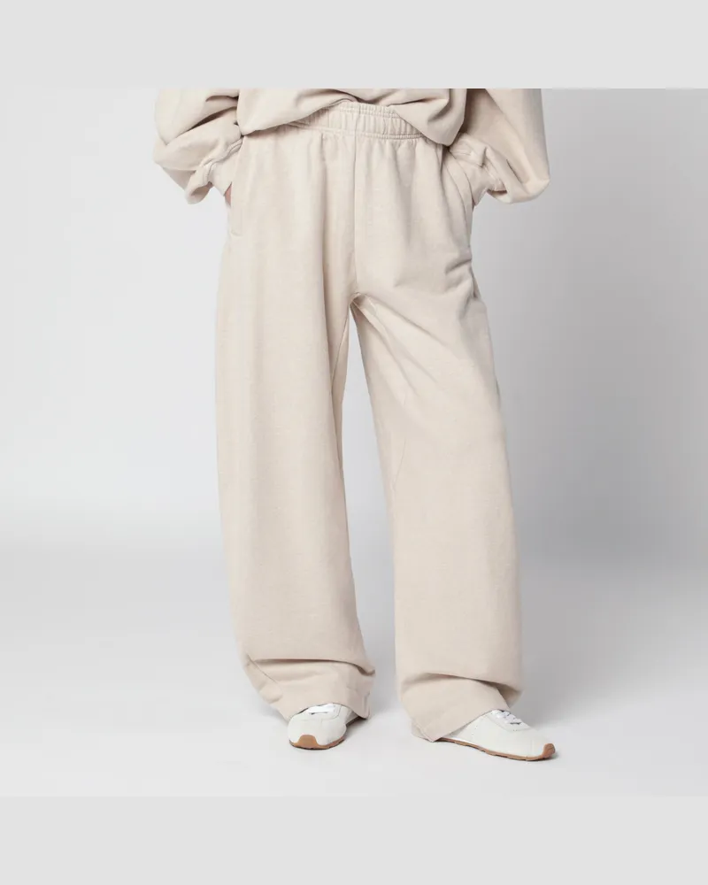 Jacquemus Beige Gros Grain Jogginghose aus Baumwolle Beige