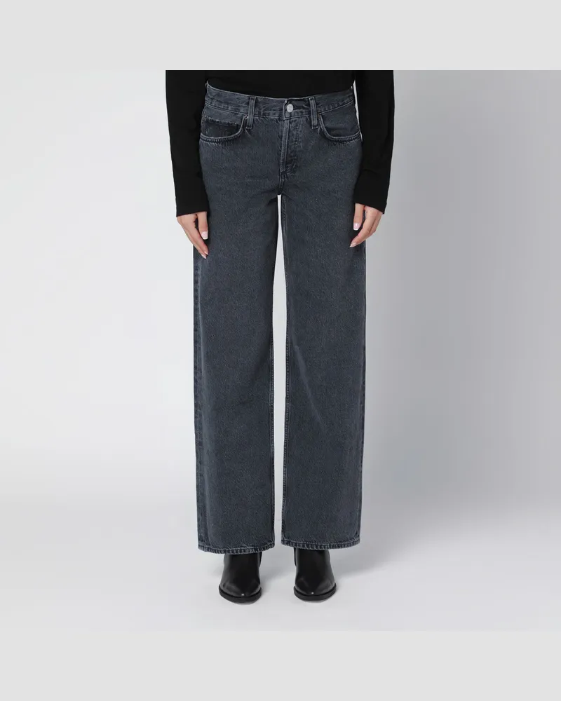 AGOLDE Schwarze Jeans mit Used-Effekt Black
