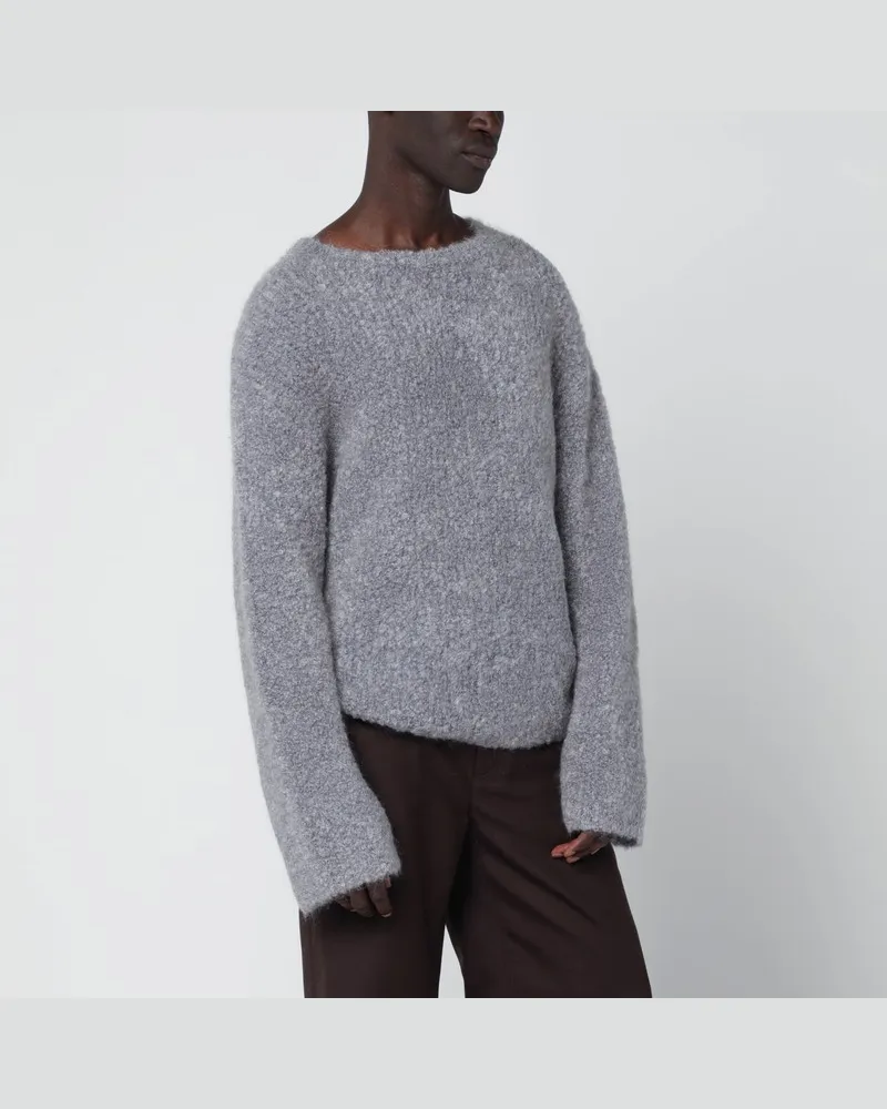 Séfr Jermaine Pullover grau aus Bouclé-Garn Grau