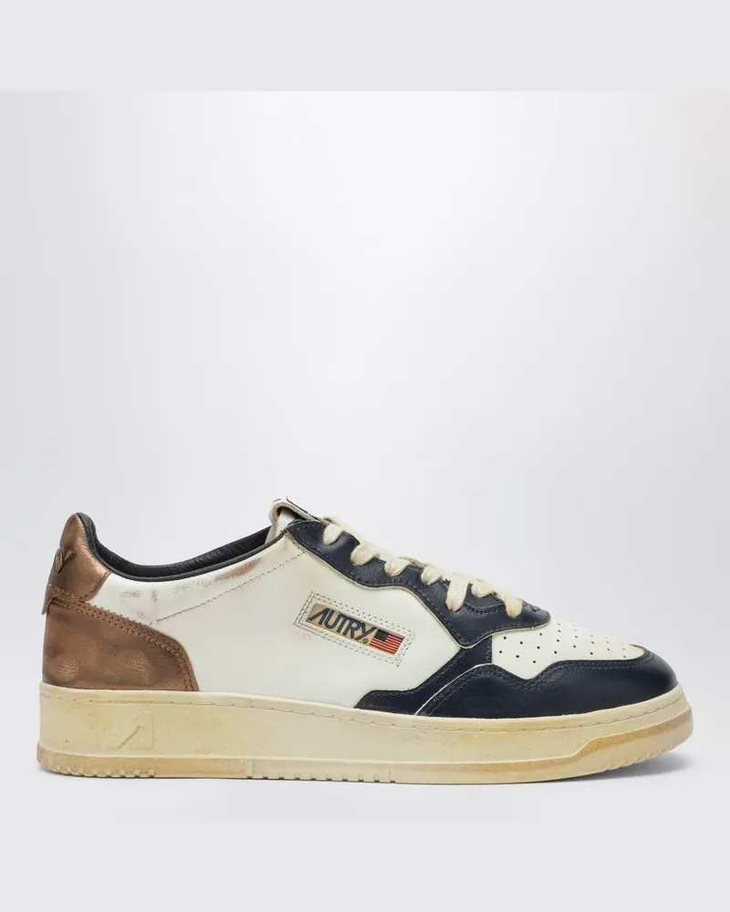 AUTRY Medalist Low Super Vintage Sneaker in Weiß Blau Kupfer Mehrfarbig