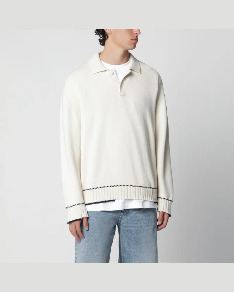 Golden Goose Poloshirt Rindley mit Logoprint aus Baumwolle weiß White