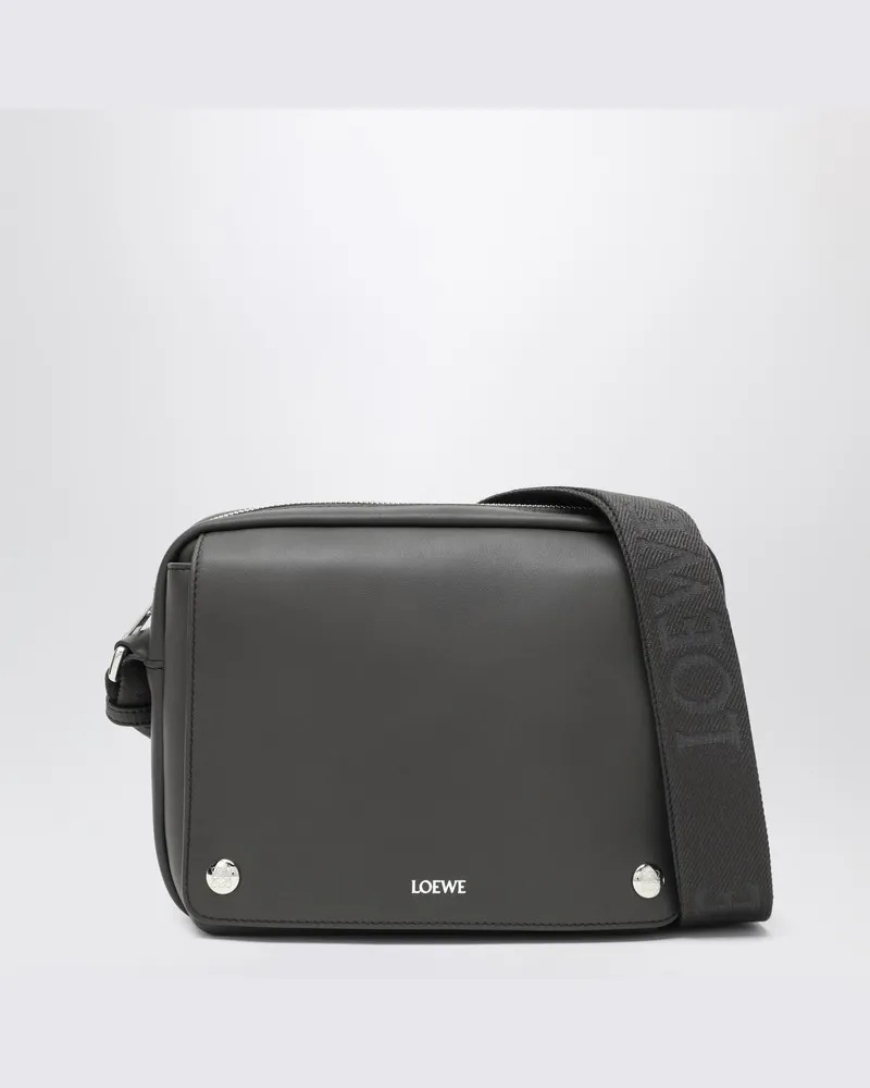 Loewe Dunkelgraue Medien-Pebble-Schultertasche Grau