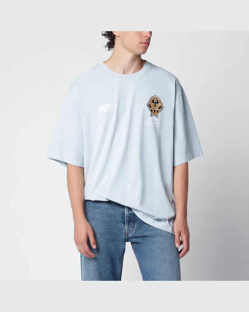 OFF-WHITE Off-White hellblaues T-Shirt mit Logo-Prints Light