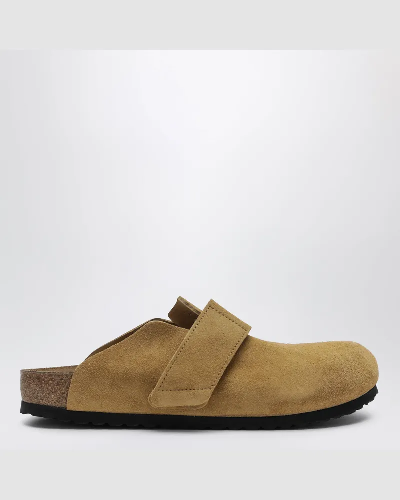Birkenstock Loma Clogs aus Veloursleder Beige
