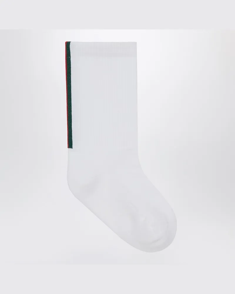 Gucci Weiße Socken mit Webband Weiß