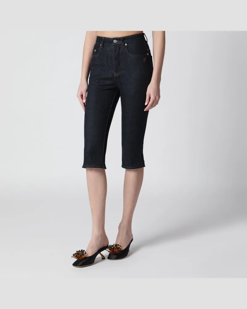 Jacquemus Capri High-Waist Jeans aus navyblauem Denim Blue