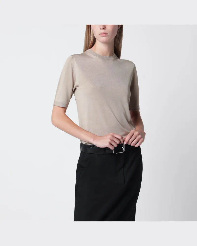 Max Mara Pullover aus Kaschmir und Seide in Felsbeige Beige