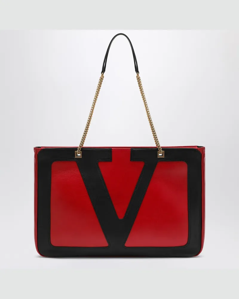 Valentino Garavani Große Viva Superstar Tasche rot/schwarz Red