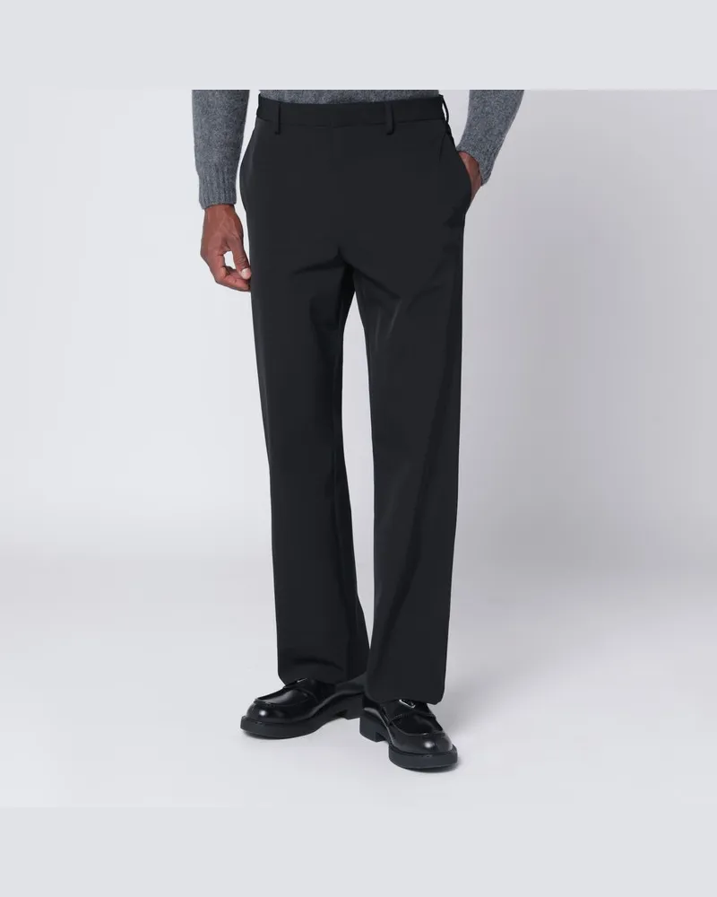Prada Schwarze Hose aus Techno-Stretch Schwarz